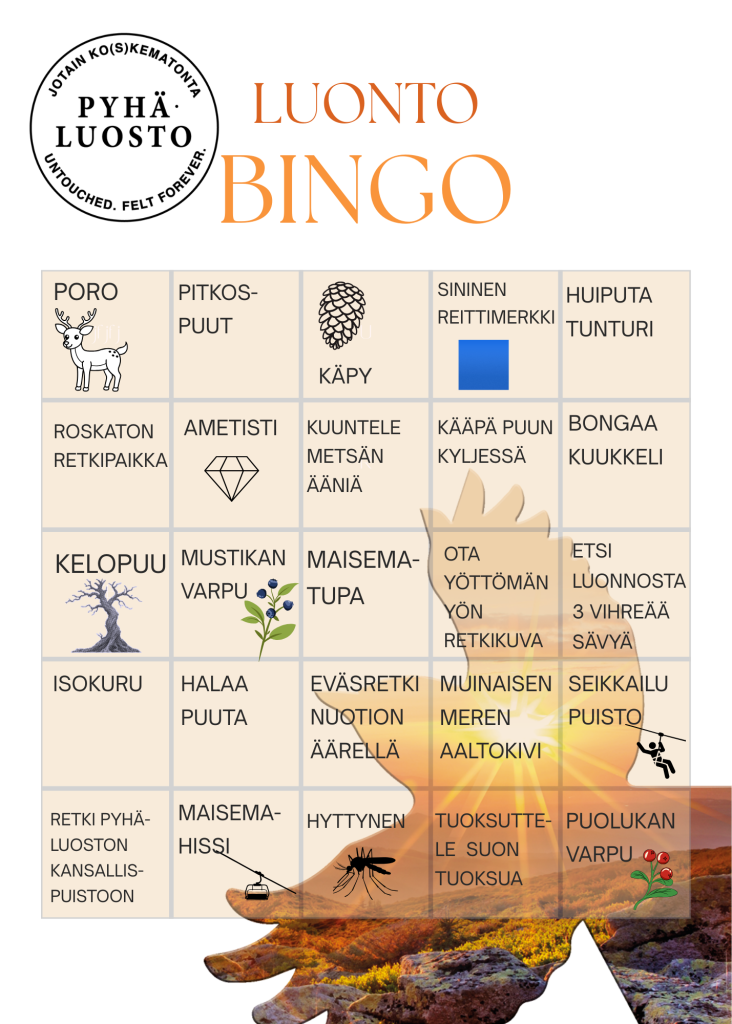 pyhaluosto luontobingo