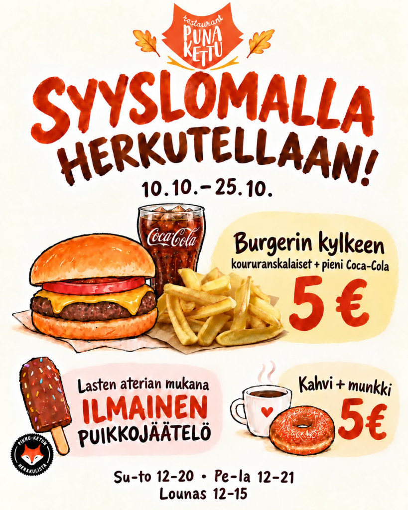Punakettu syyslomatarjous Luosto
