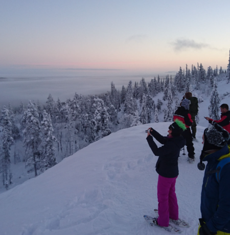 snowshoeing trip arctic horizons