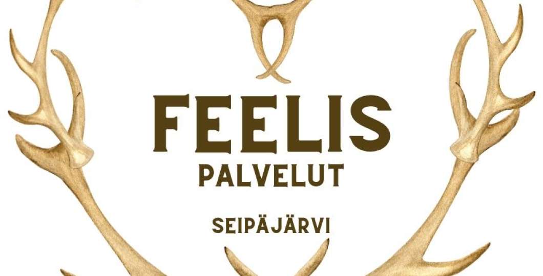 Kuvassa poronsarvet aseteltu sydämmenmuotoon